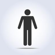 Standing human icon Vector illustration N2