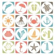 Summer icons Vector