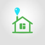 Eco house icon 02