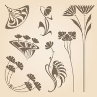 Vector art nouveau elements
