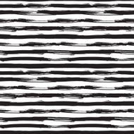 Vector seamless pattern with black brush strokes Monochrome hand drawn N2