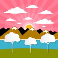 Paper Vector Nature Background Illustration
