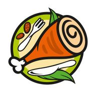 Vector Plate with meat
