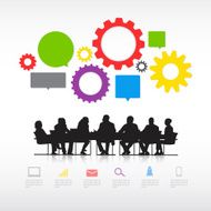 Vector of Business People with Infographic Elements N2