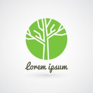 Green circle tree logo