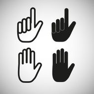 Hand icons vector