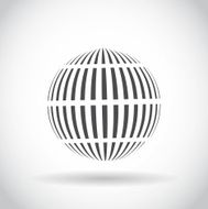 Abstract swirl sphere globe symbol N6