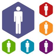 Man rhombus icons