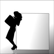 Vector silhouette of a businesswoman N113