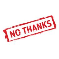 Red vector grunge stamp No Thanks