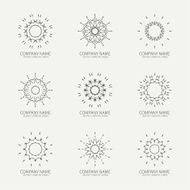 Geometric abstract symmetric shapes set Business icon Logo template Symbols N7