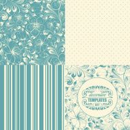 Beautiful seamless backgrounds set