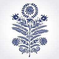 Vintage ornate element with floral motifs N2