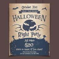 Halloween night party poster N2
