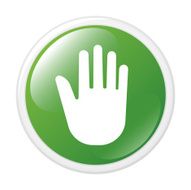 Internet button with hand N2