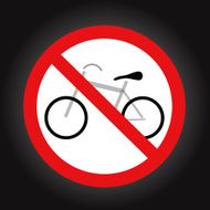no bike allowed sign