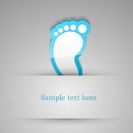 Footprint sticker