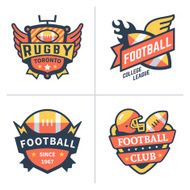 Football and rugby emblems