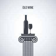 wine bottle glass classic design background