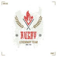 Rugby team torch emblem