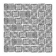 Frame with ethnic handmade ornament for your design N13