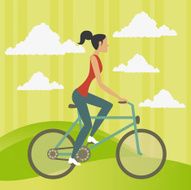 Bicycle and woman