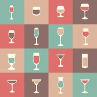 flat icon set drink cocktail vector illustration