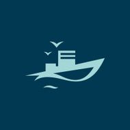 Ocean Ship sign Vector Illustration