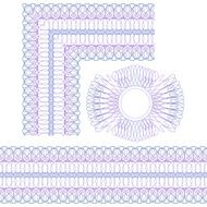 Corner border and rosette