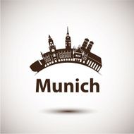 Vector silhouette of Munich Germany