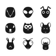 animal face icon set series N3