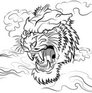 furious tiger vector illustration