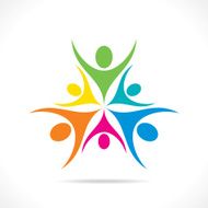 colorful people teamwork concept