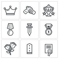 Reward icons Vector Illustration N2