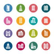 Buildings Color Icons N2