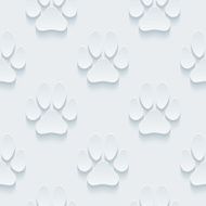 Paws print 3D Seamless Wallpaper Pattern N2