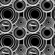 Geometric abstract monochrome seamless pattern with circles N10