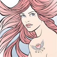 Girl with a heart tattoo N2