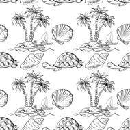 Seamless exotic pattern outline