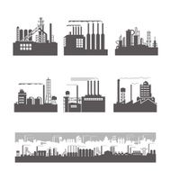 Factories silhouette patterns N2