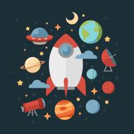 Space theme banners and cards N9