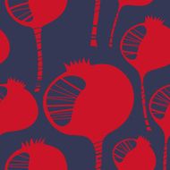 Abstract plants seamless background Poppy carpels texture Flat style