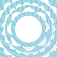 Abstract circular background with clouds