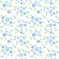 Seamless pattern with small blue flowers Vector illustration