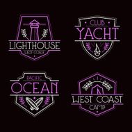 Sea badges and icons