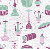Hookah seamless pattern N8