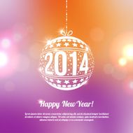 New Year 2014 Greeting Card in minimalistic style N2