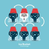 als ice bucket challenge concept vector illustration