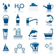Water icon set N4