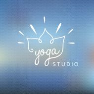 Blured background with yoga logo N6
